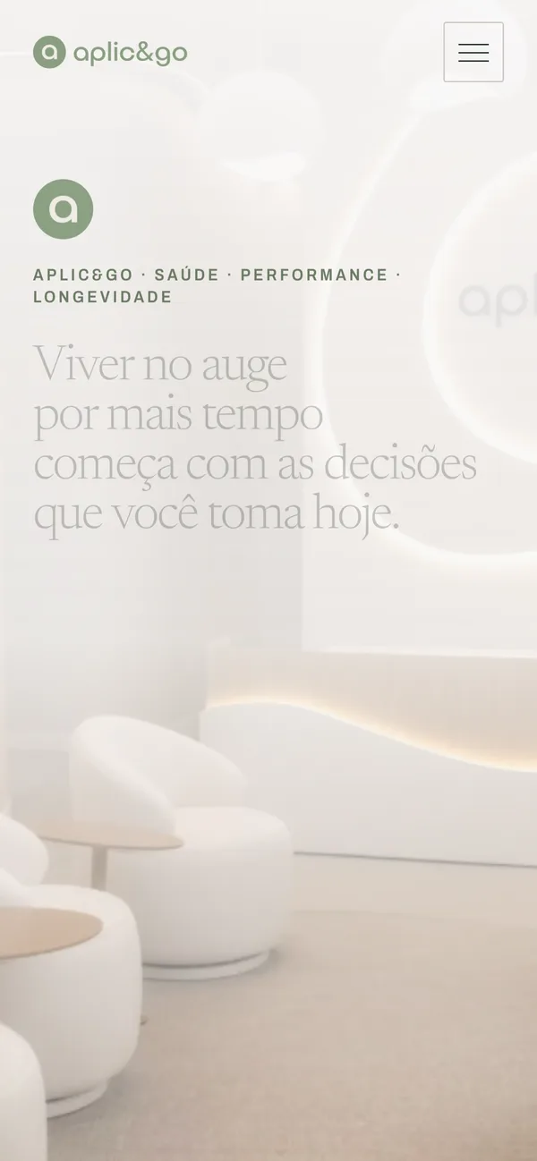 Site da Aplic&Go no celular